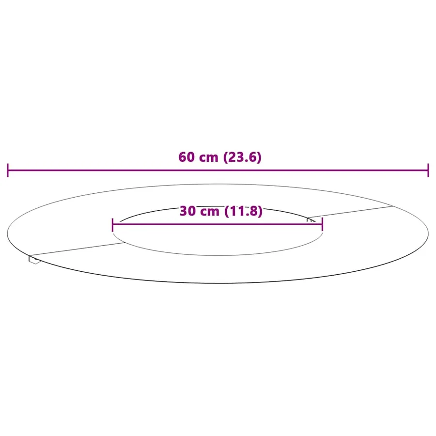 adapté pour anneaux d'arbre plats 5 pc Blanc Ø30/60 cm Acier - 9