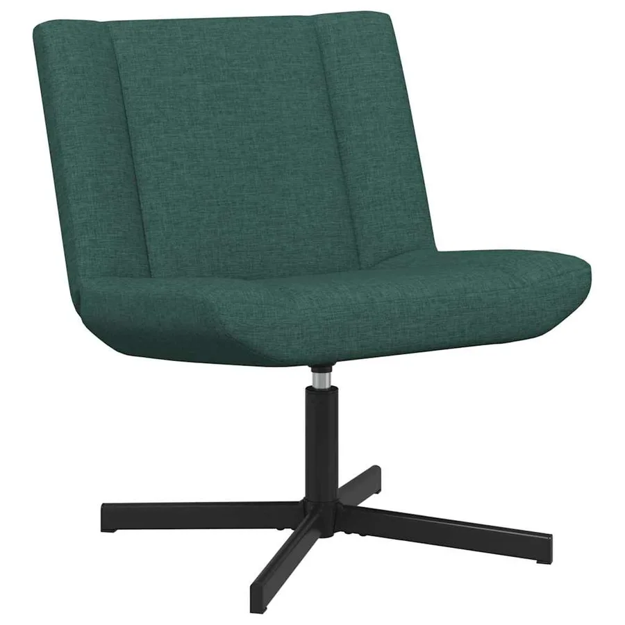 Chaise pivotante Vert foncé 63 x 75 x 76 cm tissu - 2