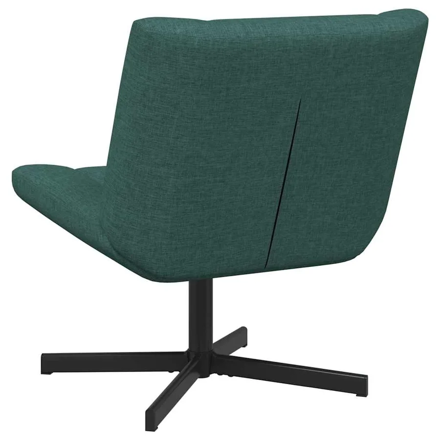 Chaise pivotante Vert foncé 63 x 75 x 76 cm tissu - 6