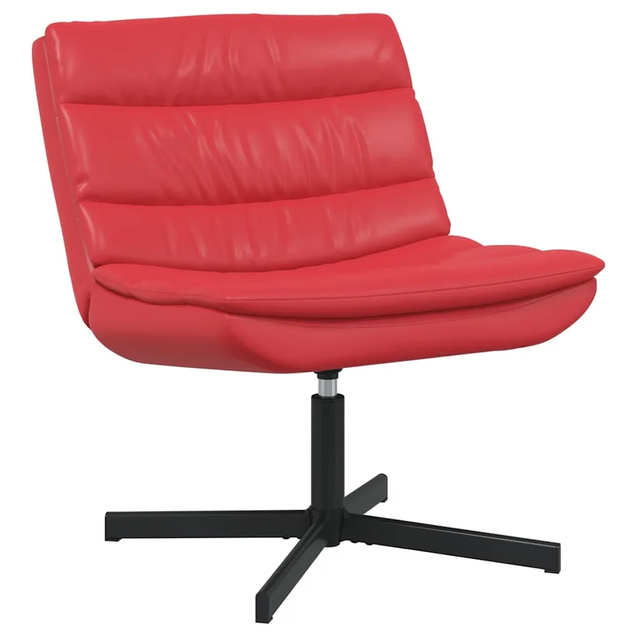 Chaise pivotante Rouge 63 x 75 x 76 cm Simili cuir - 2