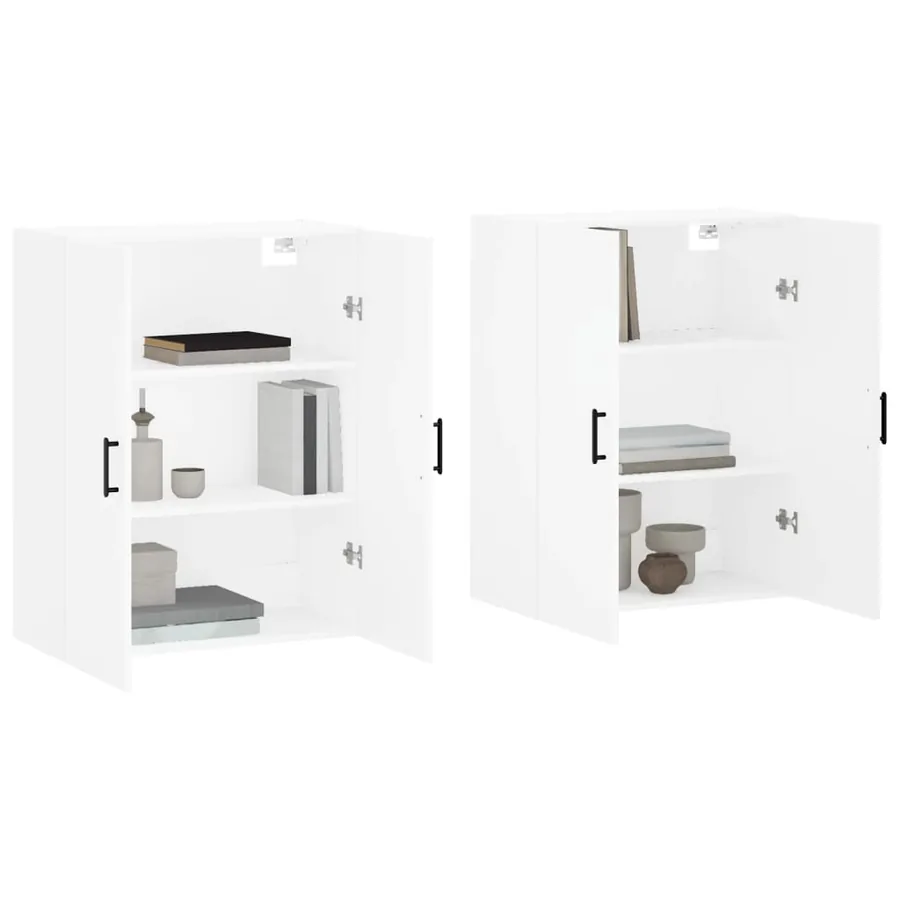 Armoires murales 2 pcs blanc 69,5x34x90 cm - 3