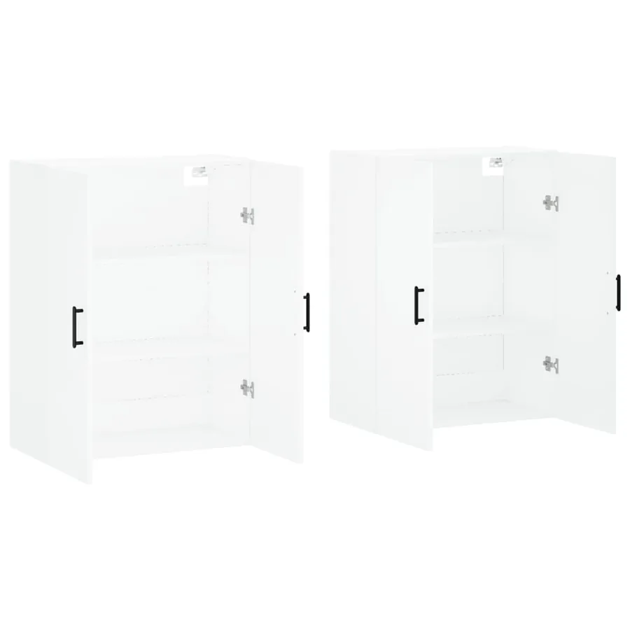 Armoires murales 2 pcs blanc 69,5x34x90 cm - 4