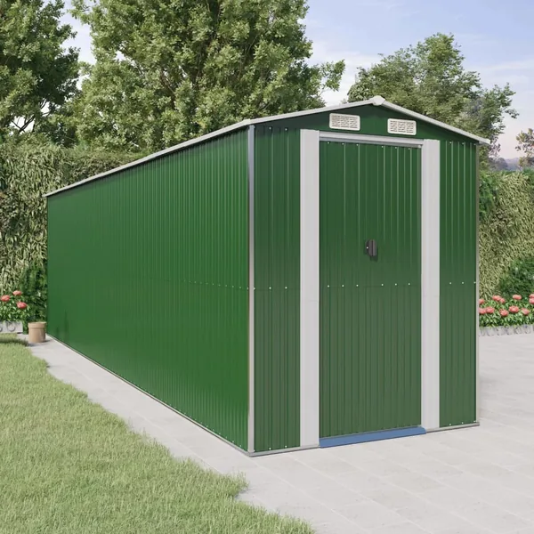 Abri de jardin Vert 192x689x223 cm Métal galvanisé