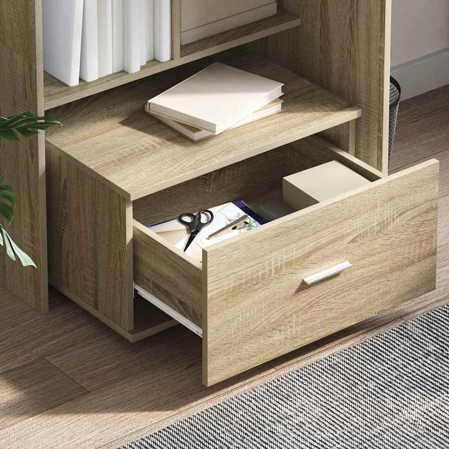 Armoire à tiroirs avec roue Chêne Sonoma 55 x 45 x 31 cm - 4