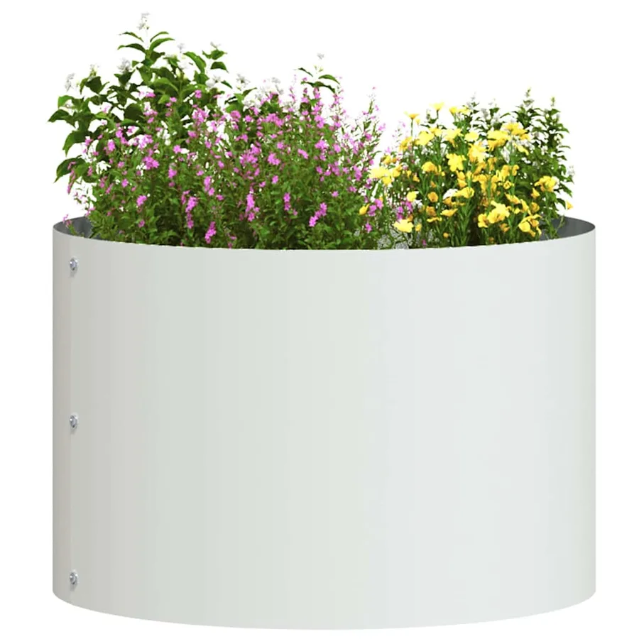 Anneau de jardinière Blanc 30 x 30 x 20 cm Acier laminé à froid - 3