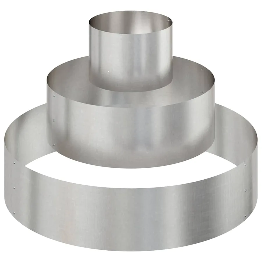 Cache-pot de jardin Argent 90 x 90 x 20 cm Acier inoxydable - 2