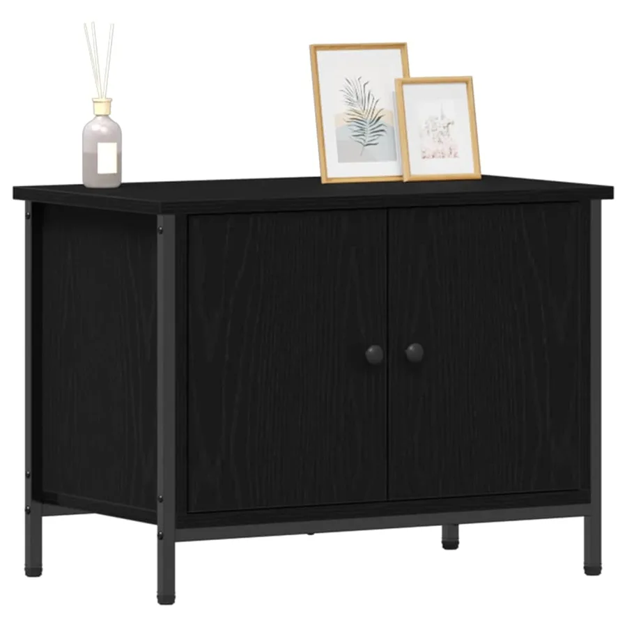 Meuble TV Chêne noir 60 x 35 x 45 cm Bois d'ingénierie - 3