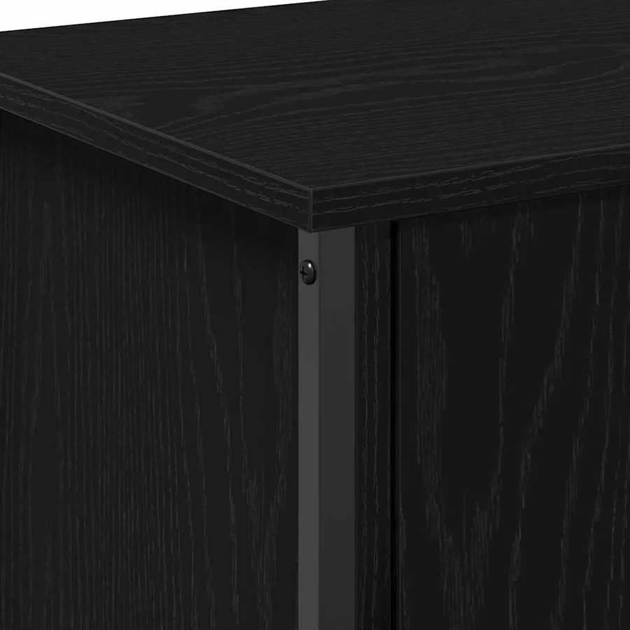 Meuble TV Chêne noir 60 x 35 x 45 cm Bois d'ingénierie - 9