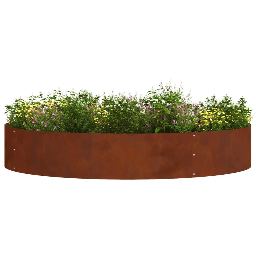 Anneau de jardinière Rouillé 120 x 120 x 20 cm Acier patiné - 3