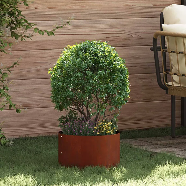 Anneau de jardinière Rouillé 30 x 30 x 20 cm Acier patiné