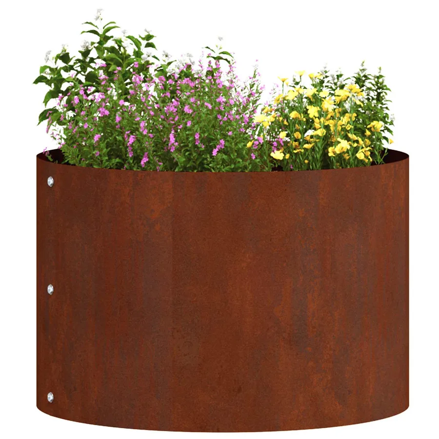 Anneau de jardinière Rouillé 30 x 30 x 20 cm Acier patiné - 3