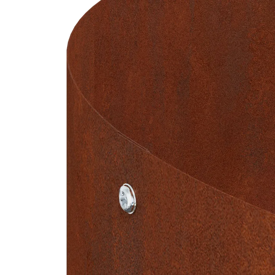Anneau de jardinière 5 pc Rouillé 80 x 80 x 20 cm Acier patiné - 9