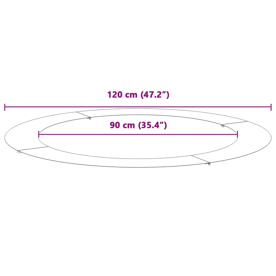 adapté pour anneaux d'arbre plats 5 pc Rouillé Ø60/90 cm - 11