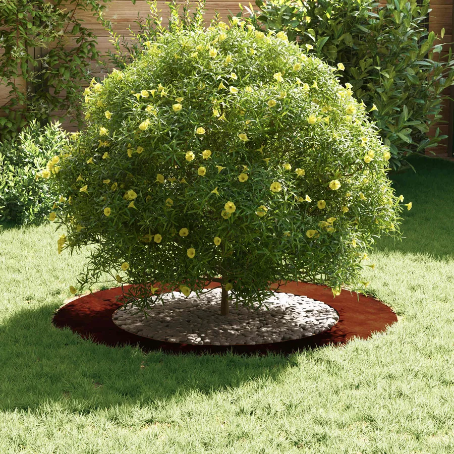 adapté pour anneaux d'arbre plats 5 pc Rouillé Ø60/90 cm - 3