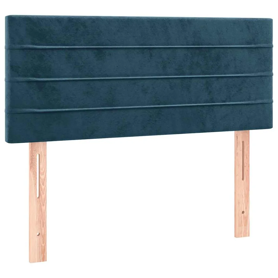 Sommier à lattes de lit et matelas et LED Bleu foncé 90x190 cm - 7