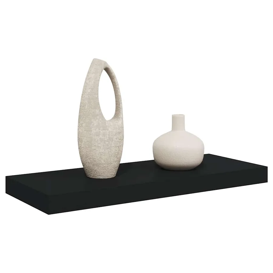 Étagère murale flottante Noir 60x23,5x3,8 cm MDF - 5