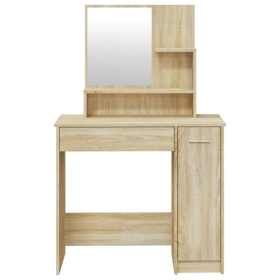 Coiffeuse avec miroir chêne sonoma 86,5x35x136 cm - 6