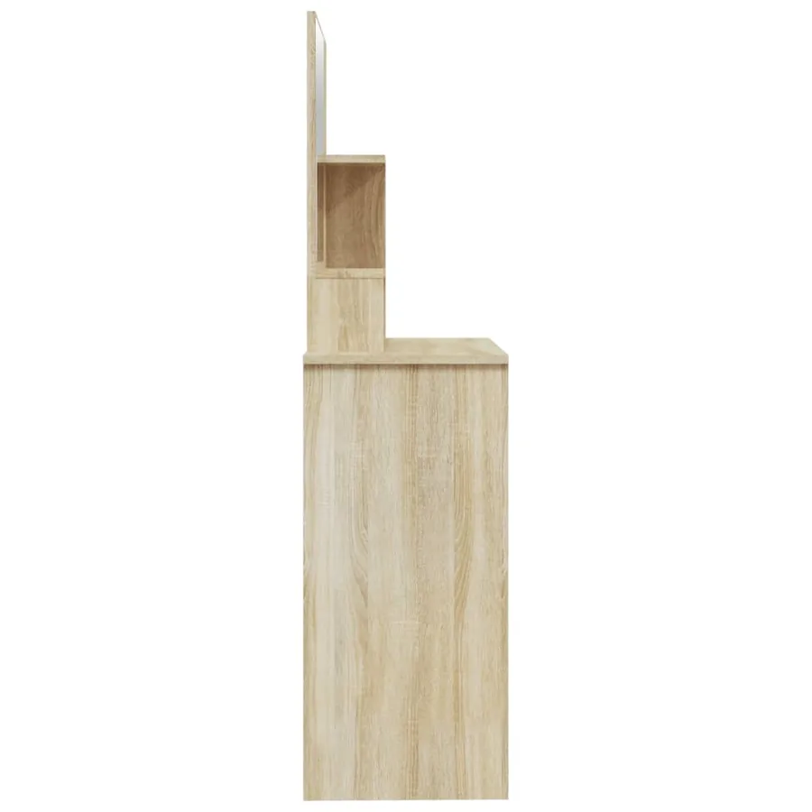 Coiffeuse avec miroir chêne sonoma 86,5x35x136 cm - 8