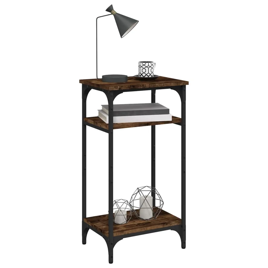 Table d'appoint Chêne fumé 40x30x75 cm Bois d'ingénierie - 6