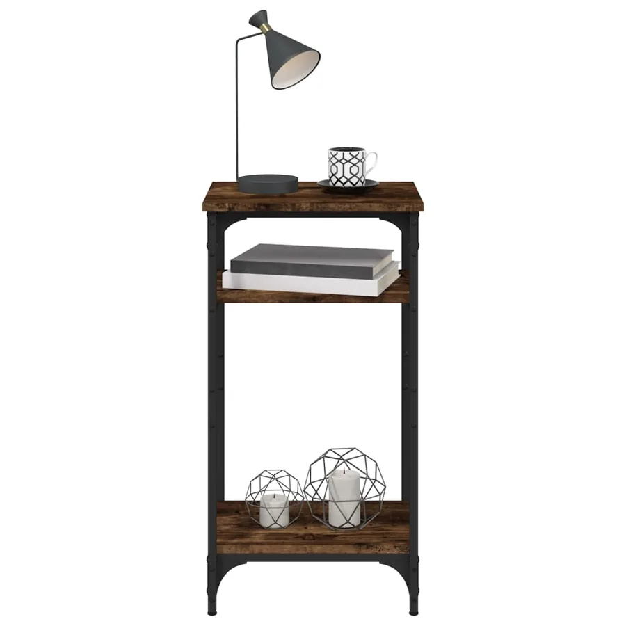 Table d'appoint Chêne fumé 40x30x75 cm Bois d'ingénierie - 7
