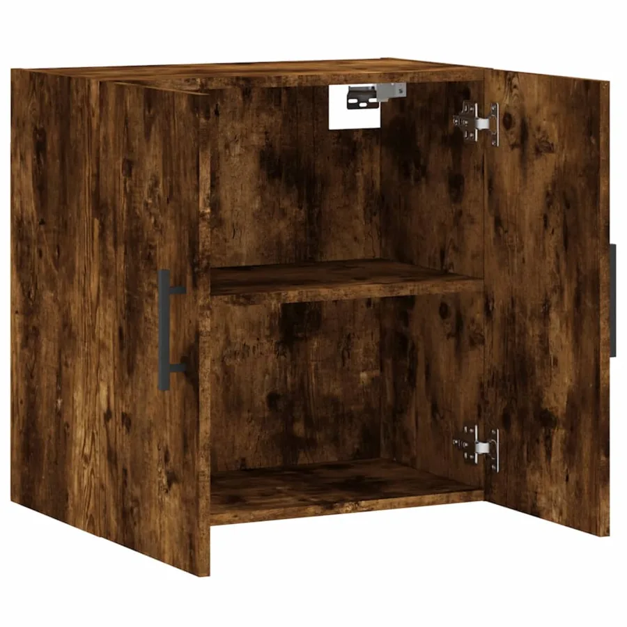 Armoire murale chêne fumé 60x31x60 cm bois d'ingénierie - 6