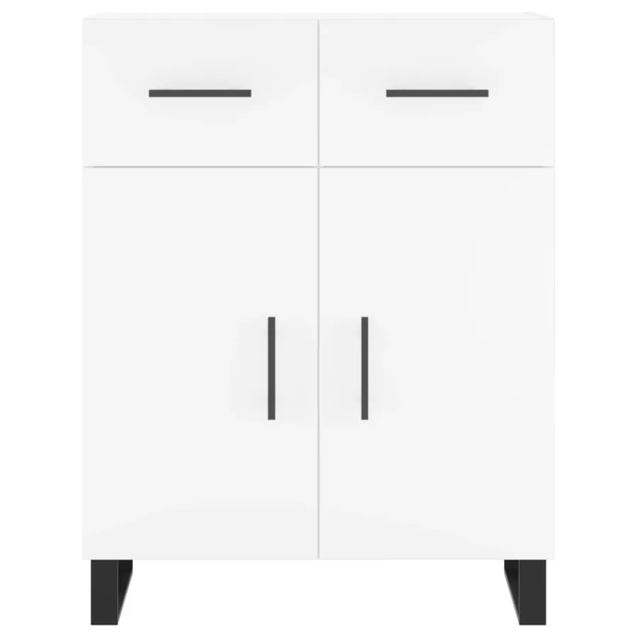 Buffet blanc 69,5x34x90 cm bois d'ingénierie - 6