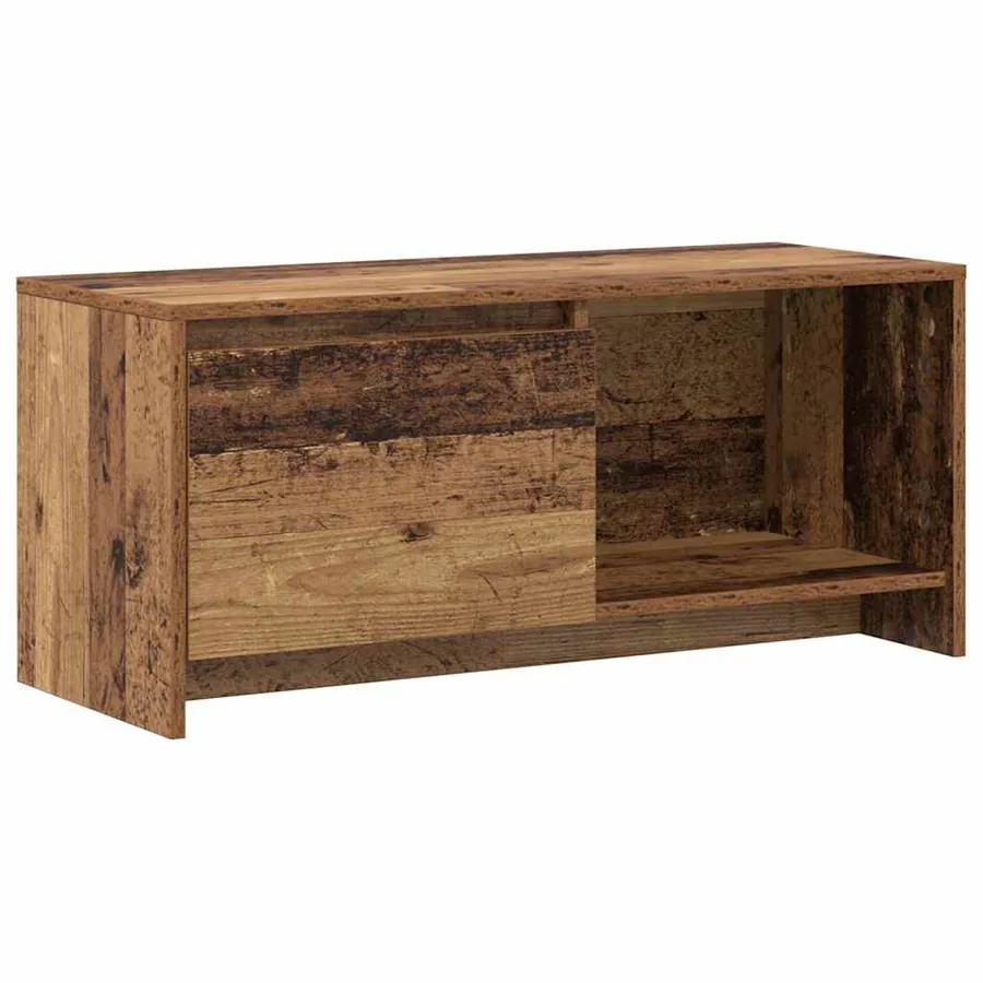 Ensemble meuble TV Montage mural Bois Ancien 90 x 35 x 40 cm - 2