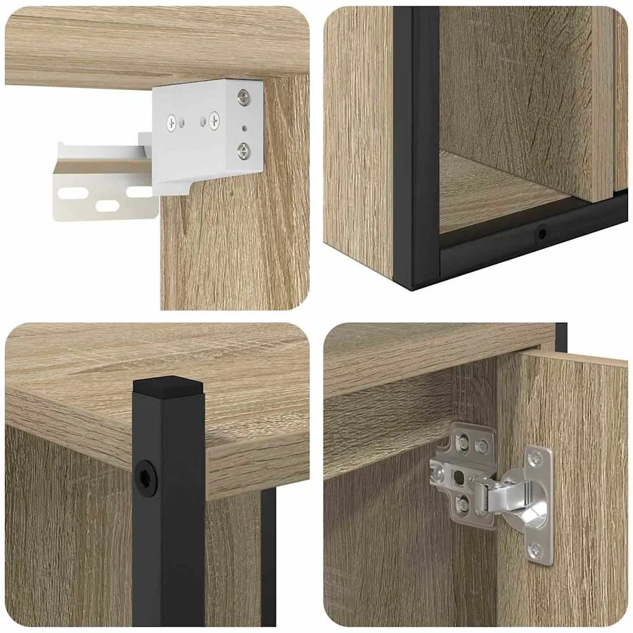 Ensemble de mobilier de salle de bain 4 pcs Chêne Sonoma - 10