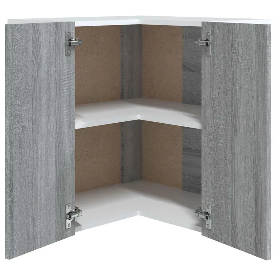 Armoire d'angle suspendue "Lyon" Gris Sonoma 57 x 57 x 60 cm Bois d'ingénierie - 6