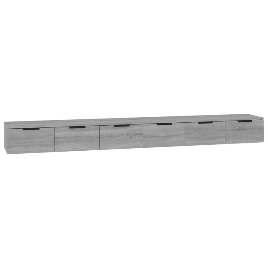 Armoires murales 2pcs Sonoma gris 102x30x20cm Bois d'ingénierie - 2