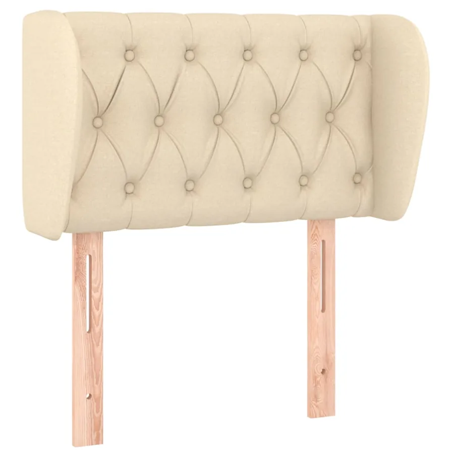 Tête de lit avec oreilles Crème 83x23x78/88 cm Tissu - 2