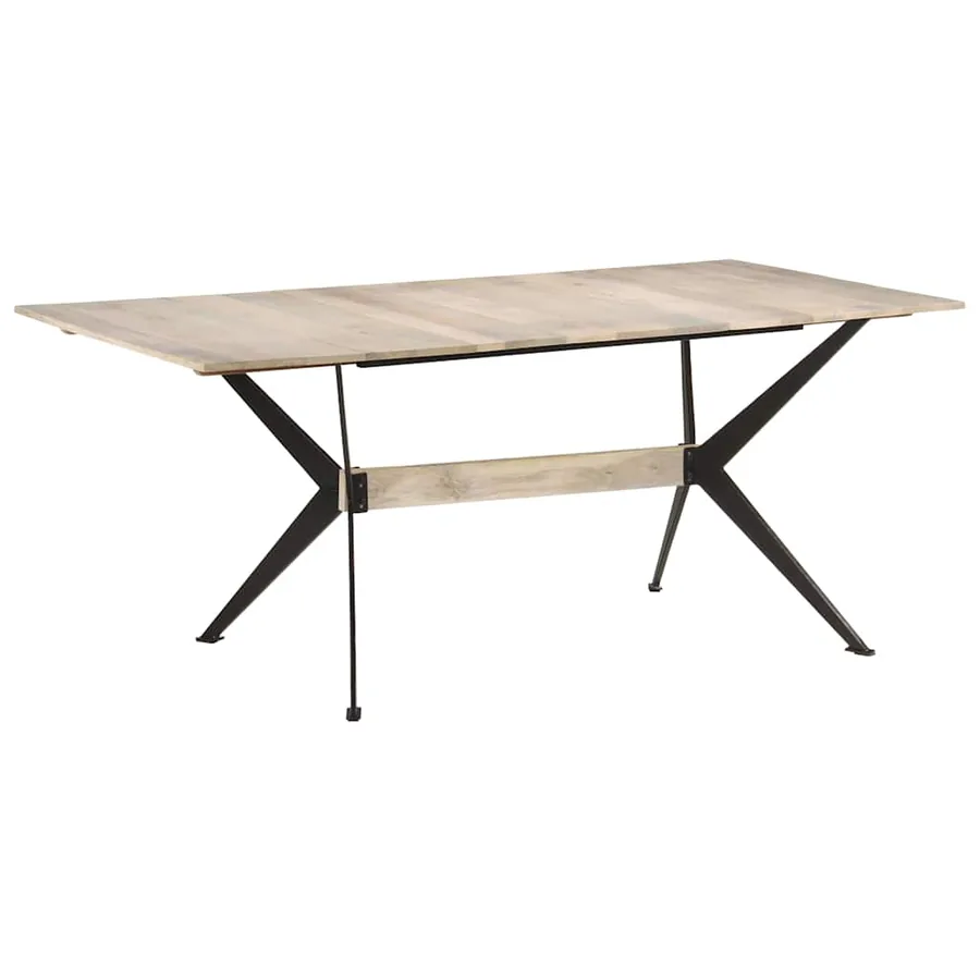 Table à manger 180x90x76 cm Bois de manguier massif - 9