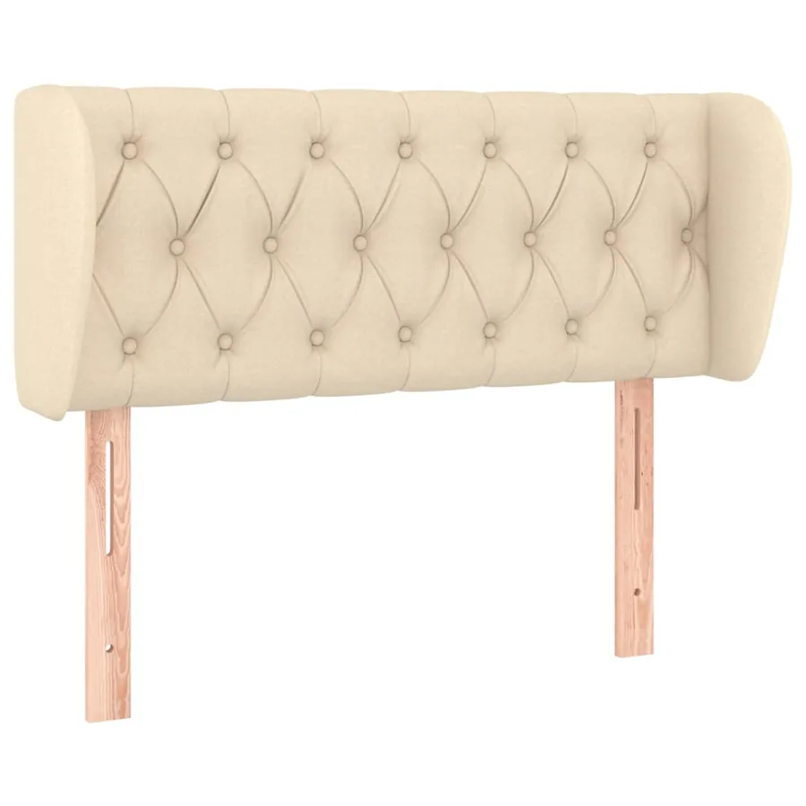 Tête de lit avec oreilles Crème 93x23x78/88 cm Tissu - 2