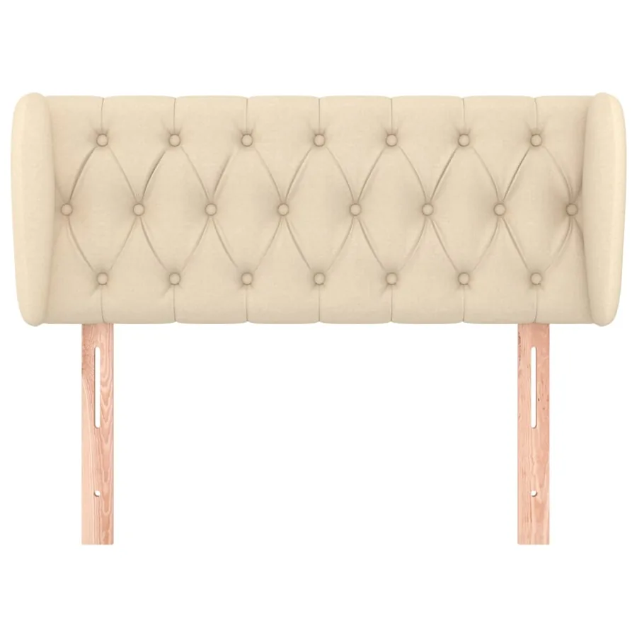 Tête de lit avec oreilles Crème 93x23x78/88 cm Tissu - 3
