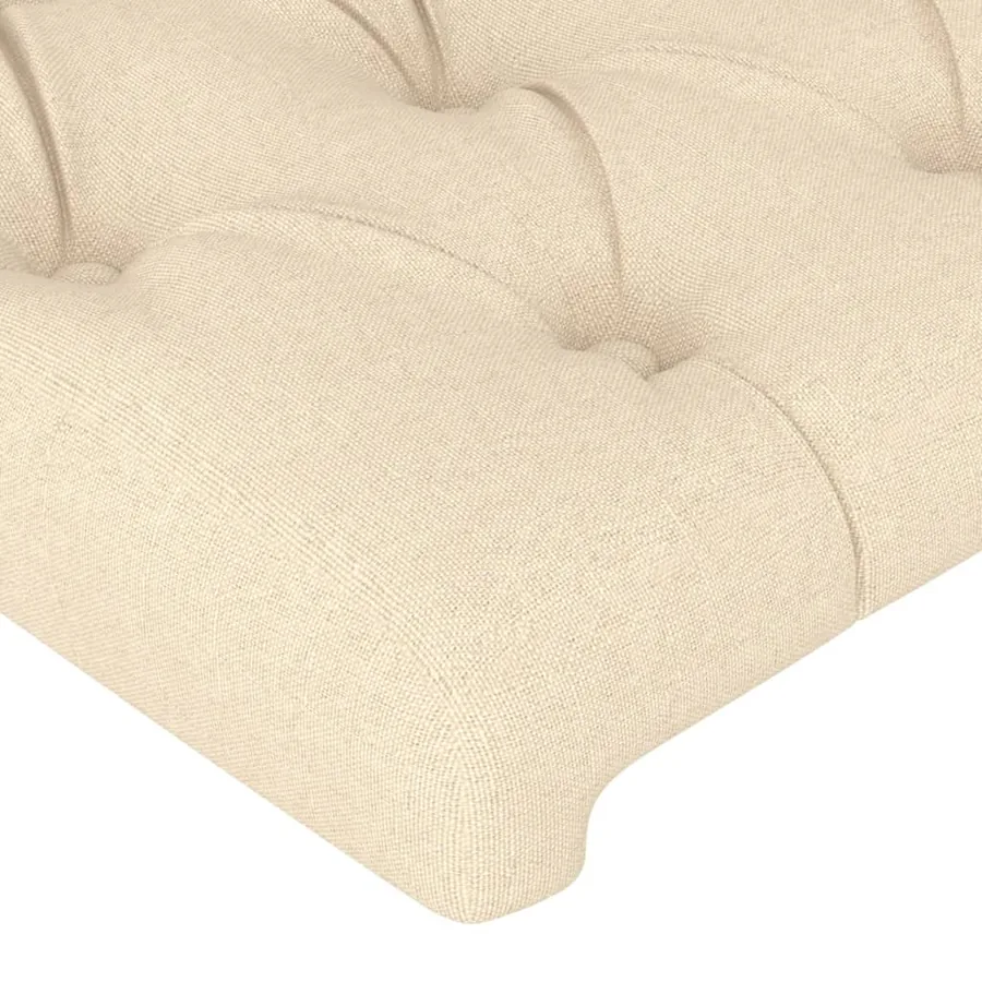 Tête de lit avec oreilles Crème 93x23x78/88 cm Tissu - 5