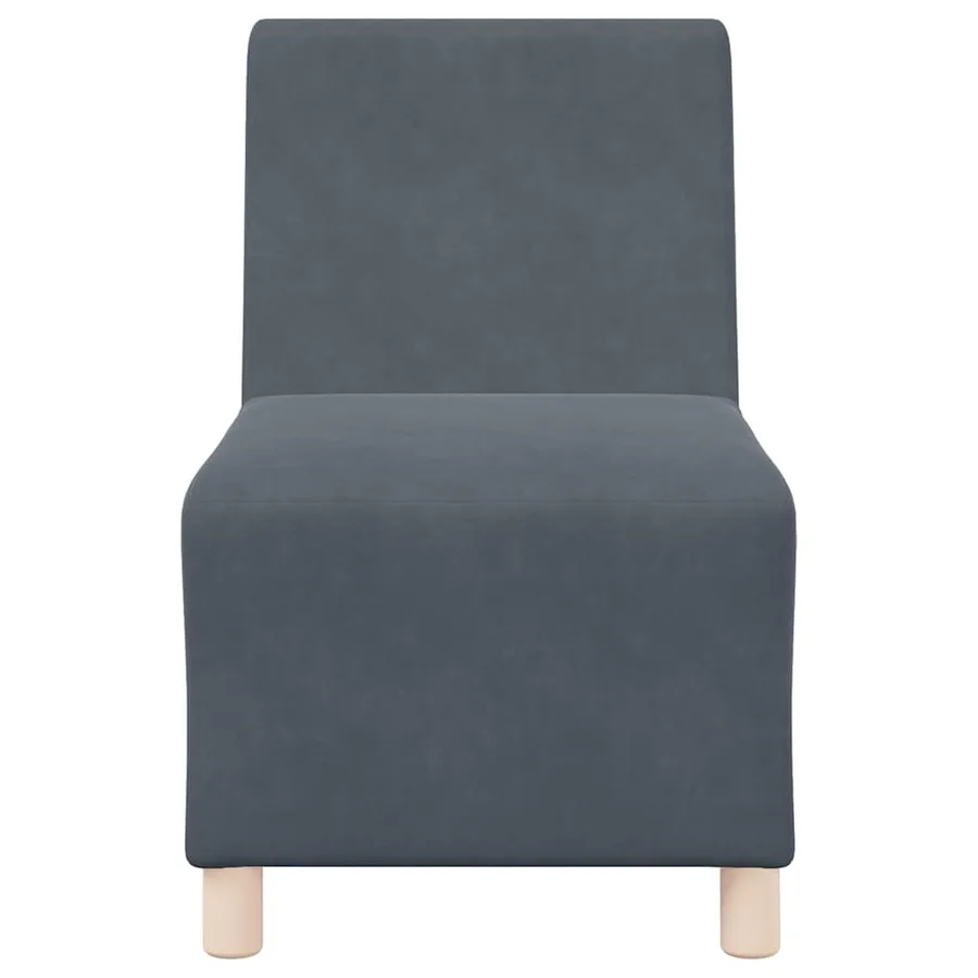 Unité de Sofa Modulaire Sans Accoudoirs 2 pcs Gris foncé - 5