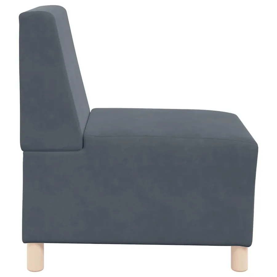 Unité de Sofa Modulaire Sans Accoudoirs 2 pcs Gris foncé - 6