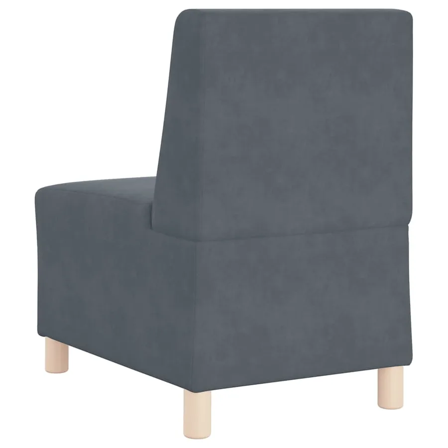 Unité de Sofa Modulaire Sans Accoudoirs 2 pcs Gris foncé - 7