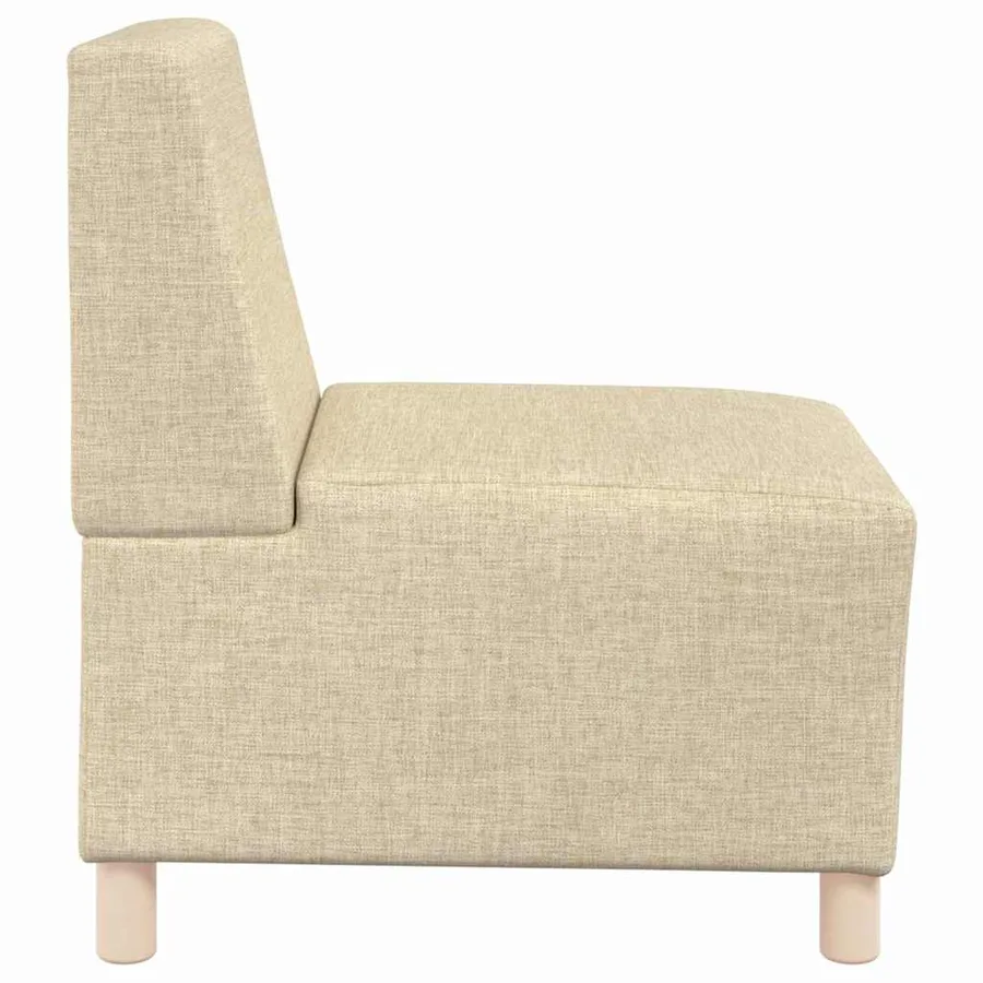 Unité de Sofa Modulaire Sans Accoudoirs 2 pcs Crème - 6