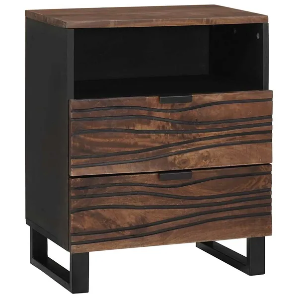Table de chevet Noyer 50 x 33 x 62 cm Bois d'ingénierie