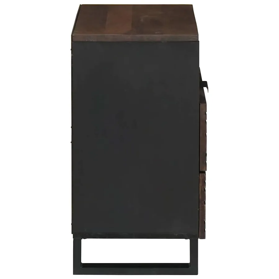 Table de chevet Noyer 50 x 33 x 62 cm Bois d'ingénierie - 4