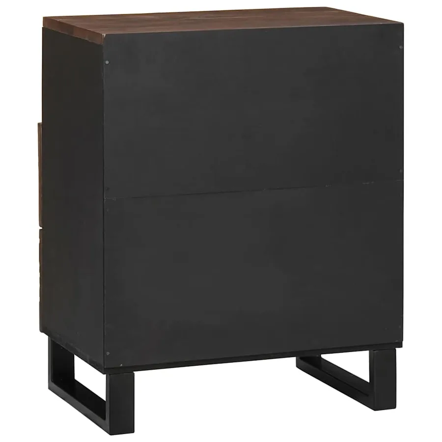 Table de chevet Noyer 50 x 33 x 62 cm Bois d'ingénierie - 5
