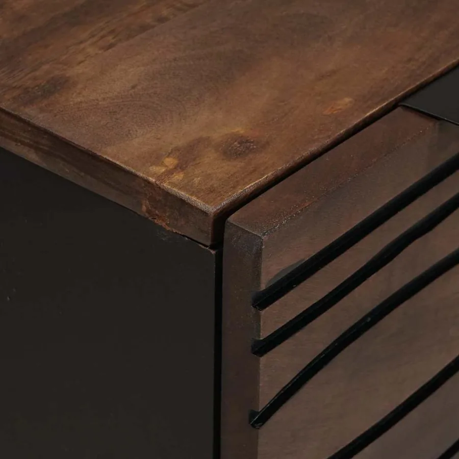 Buffet Marron 60 x 33.5 x 75 cm Bois de manguier massif - 7