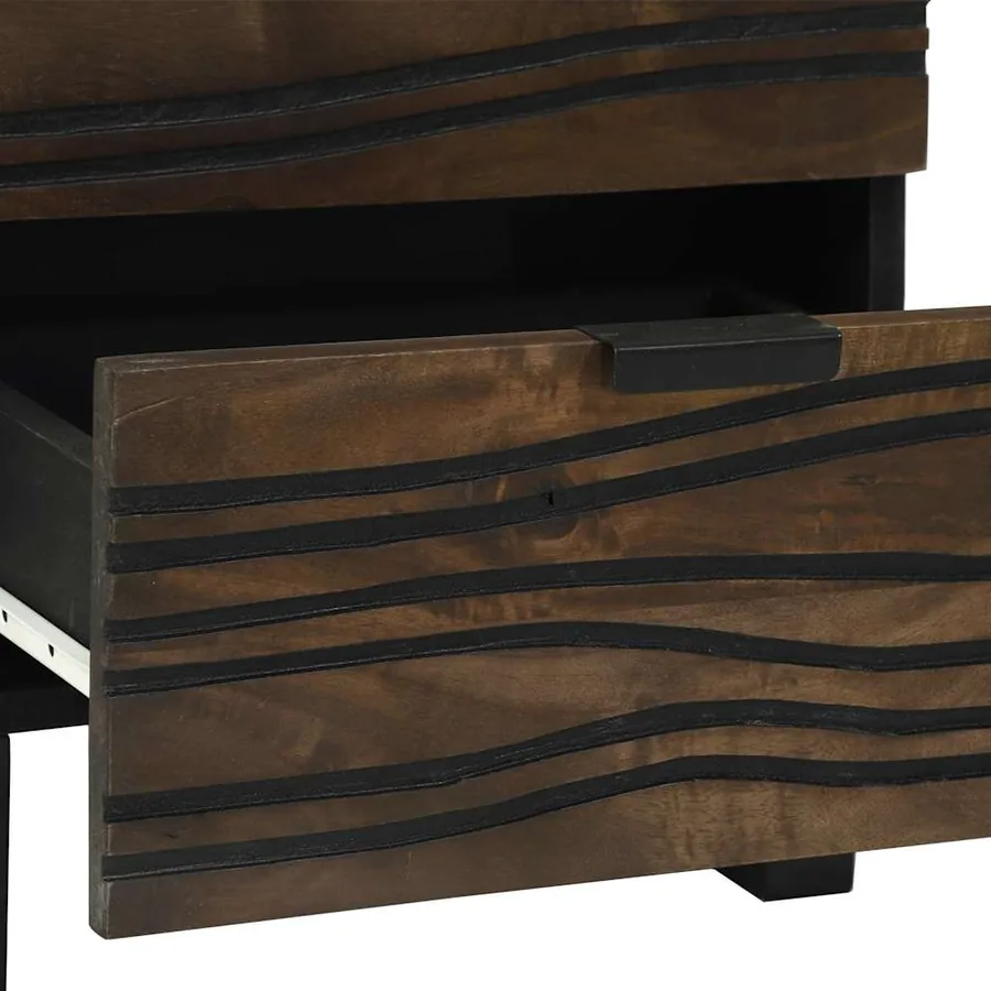 Table de chevet 2 pcs Noyer 40 x 33 x 46 cm Bois d'ingénierie - 8