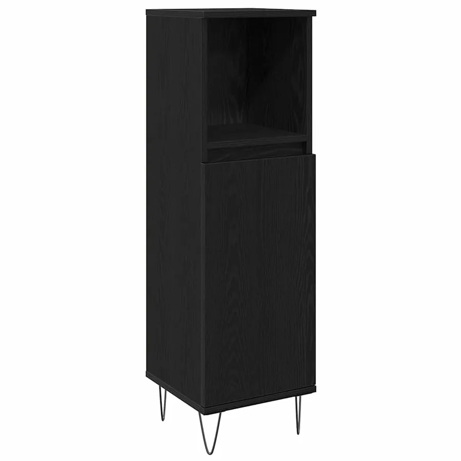 Ensemble de mobilier de salle de bain 3 pcs Chêne noir - 3