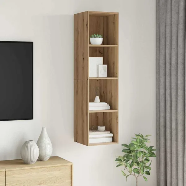 Ensemble meuble TV 37 x 37 x 142,5 cm Chêne artisanal