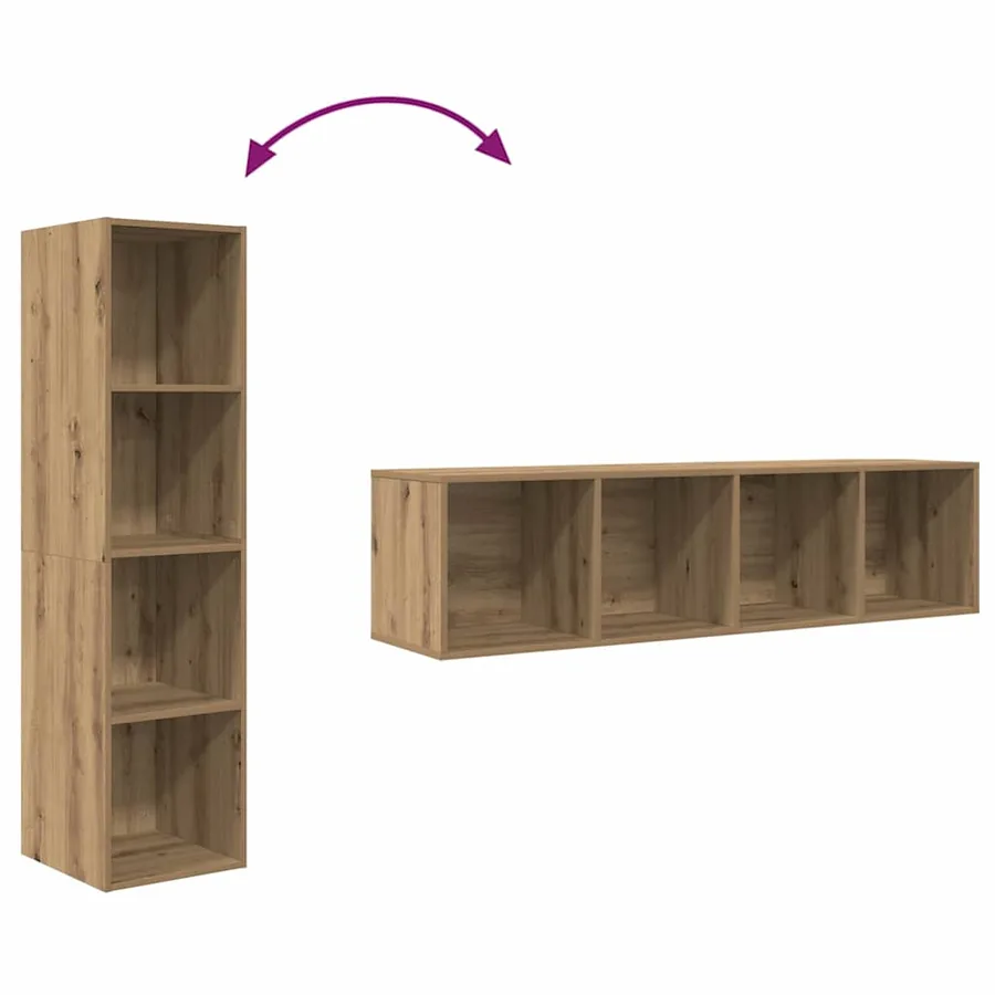 Ensemble meuble TV 37 x 37 x 142,5 cm Chêne artisanal - 13