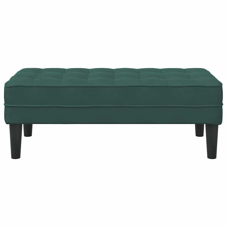 banc avec coussin Vert foncé 113 x 57 x 39 cm Velours - 4