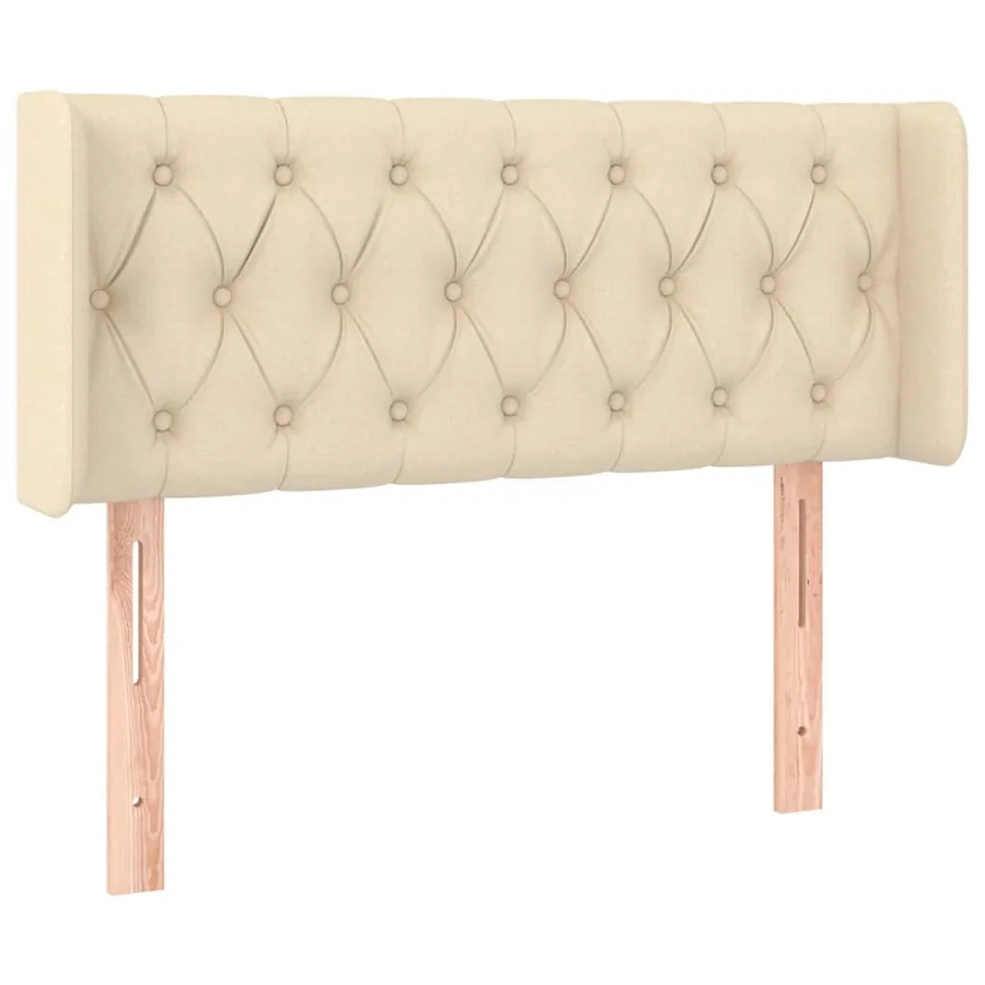 Tête de lit à LED Crème 93x16x78/88 cm Tissu - 3