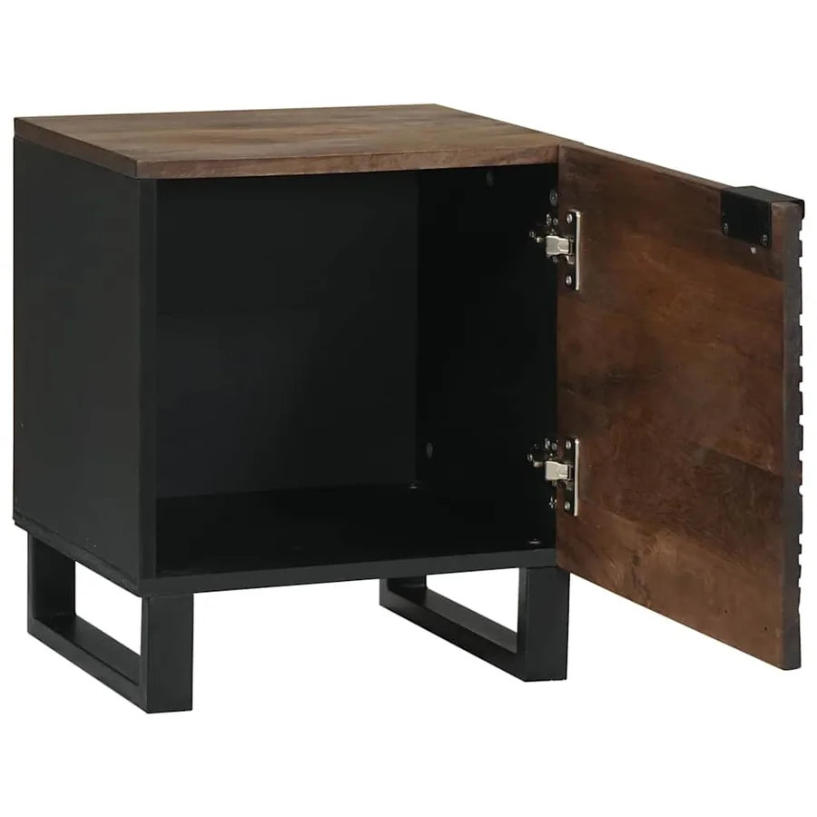 Table de chevet 2 pcs Noyer 40 x 33 x 46 cm Bois d'ingénierie - 4